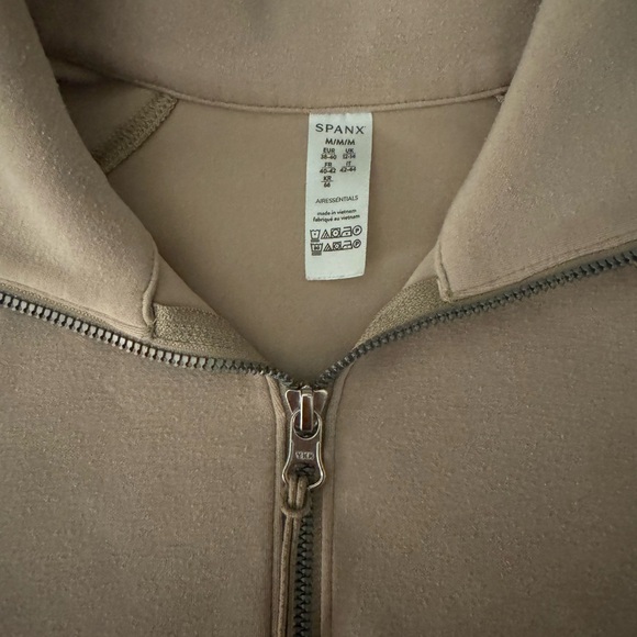 SPANX Air Essentials Tan Quarter Zip - Picture 3 of 4